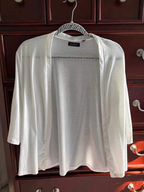 Benancy Sweaters - White Open-Front Women's Cardigan